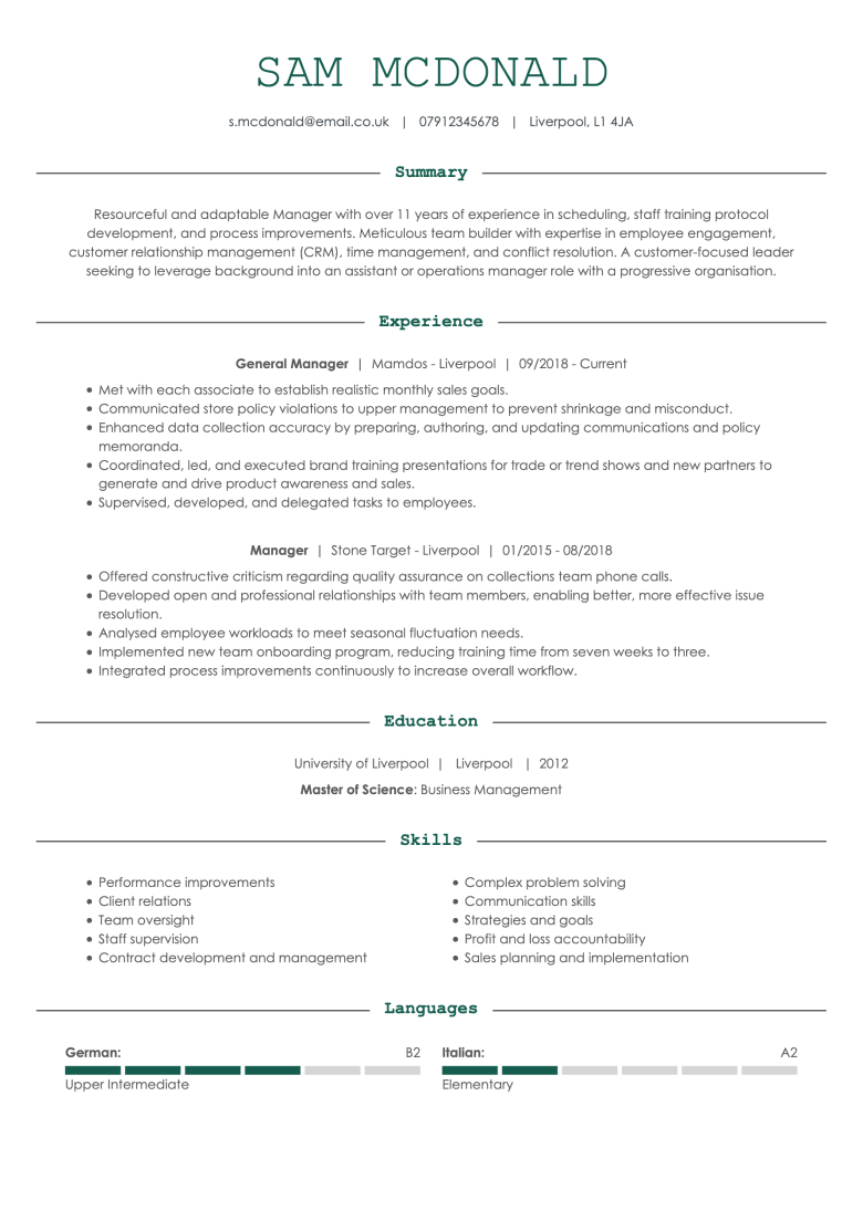 Modern cover letters