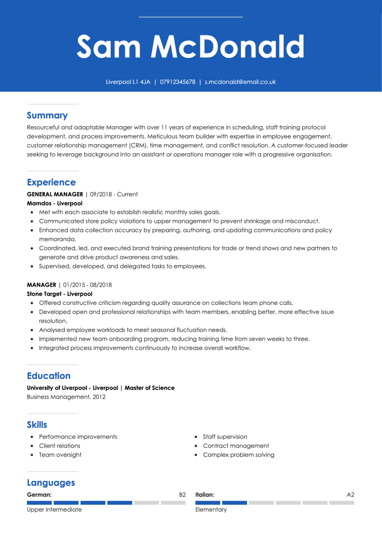 Modern cover letters