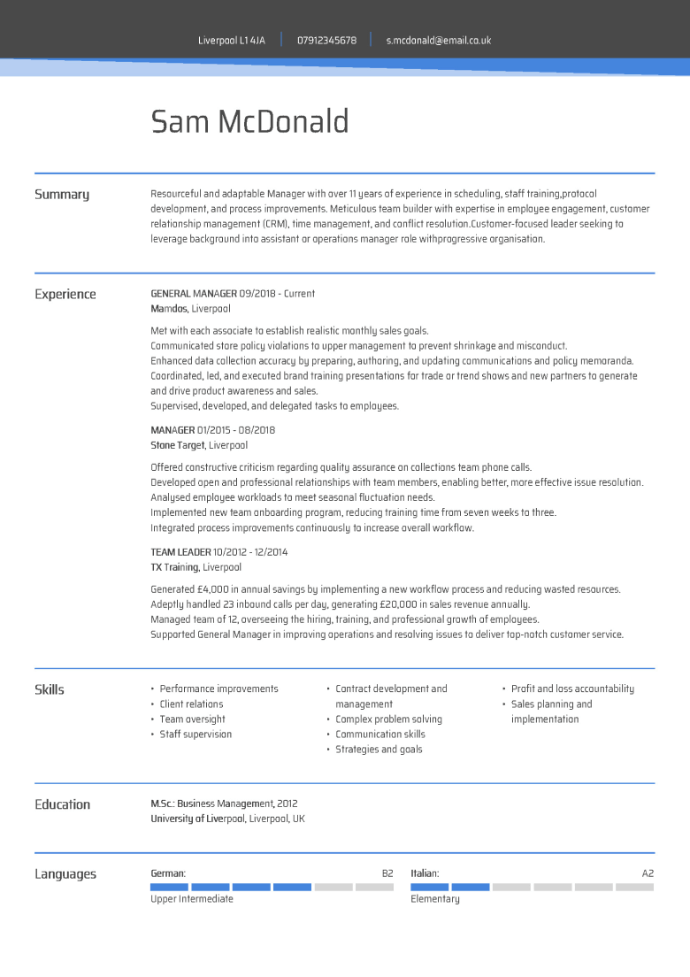 Creative CV template