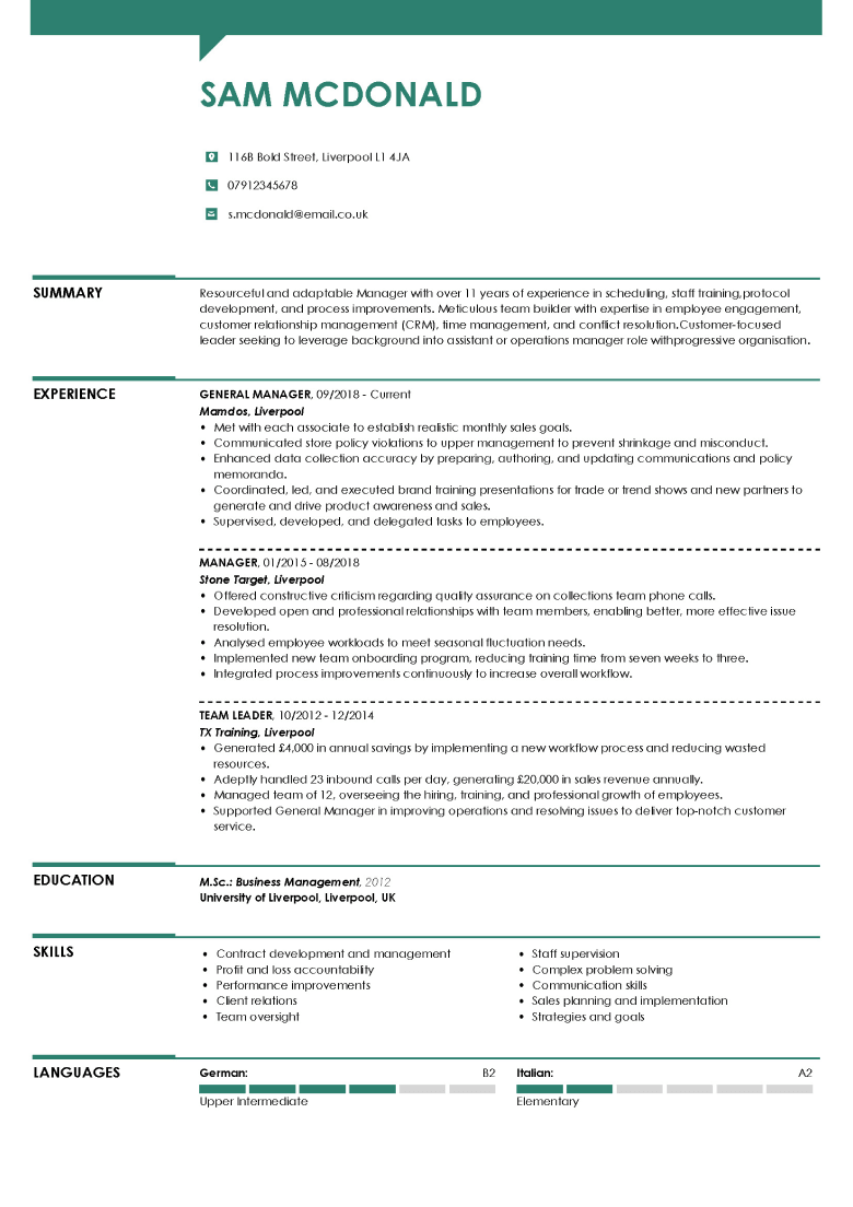 Creative CV template