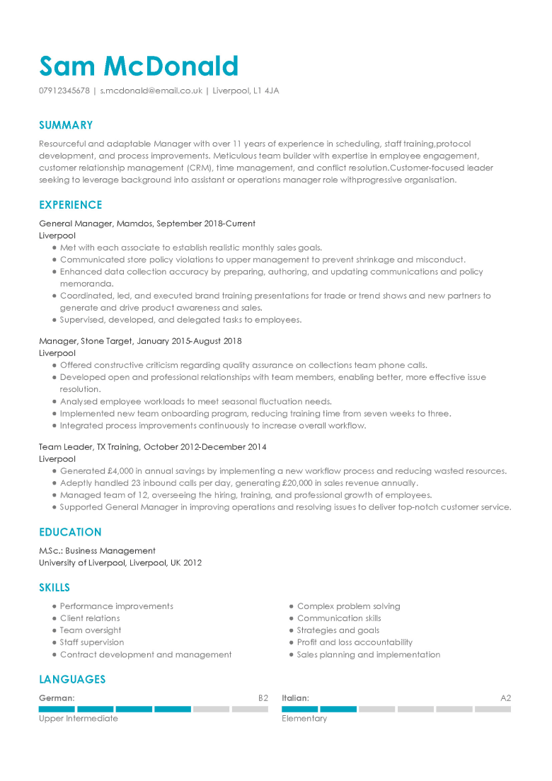 Modern cover letters